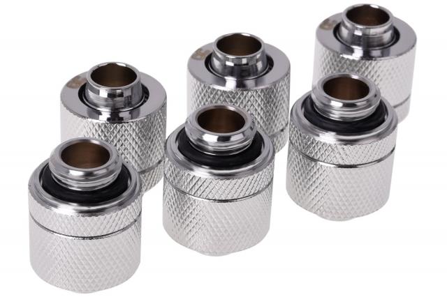 Alphacool HF 13/10 compression fitting G1/4 - chrome sixpack 