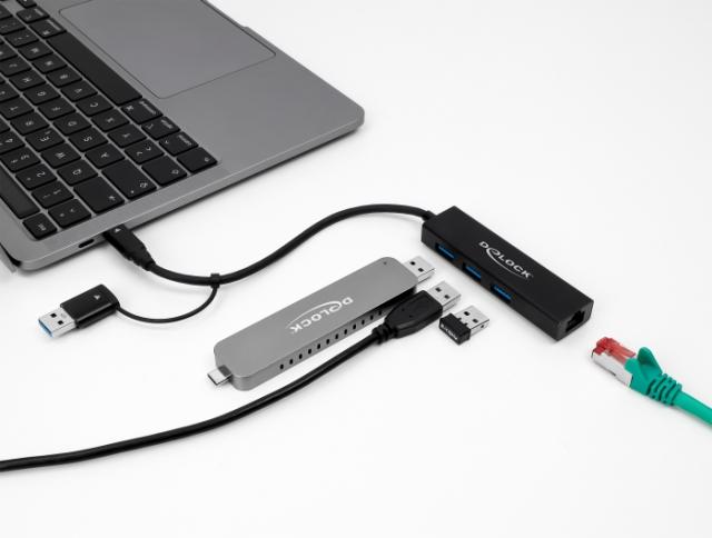 USB хъб 3 порта, 3.2 Gen 1, DELOCK-64149 
