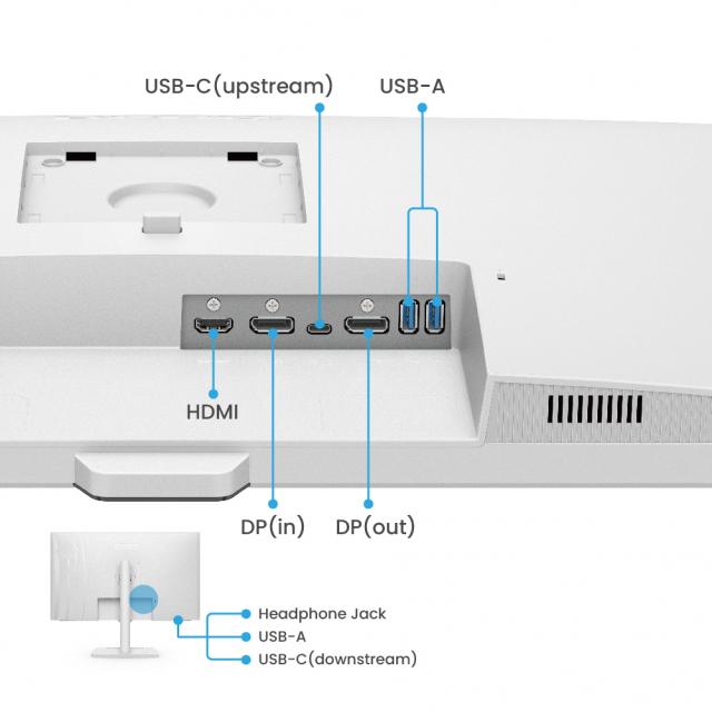 Монитор BenQ GW3290QT, IPS, 31.5 inch, Wide, QHD, DP, HDMI, USB, Бял