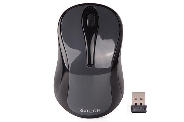Wireless mouse A4tech G3-280NS, 2.4G Hz, Silent, Grey 