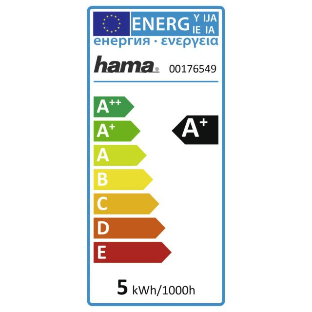 Димираща RGB крушка HAMA WiFi-LED, 4.5W, E14, 350 lm 