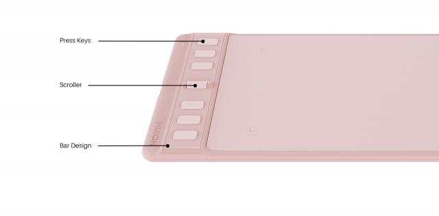 Графичен таблет HUION Inspiroy 2 S, 5080 LPI, Розов 