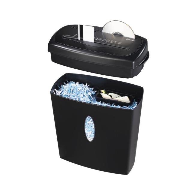 Шредер Hama Home X10CD, A4, 10 листа, CD/DVD, Черен 