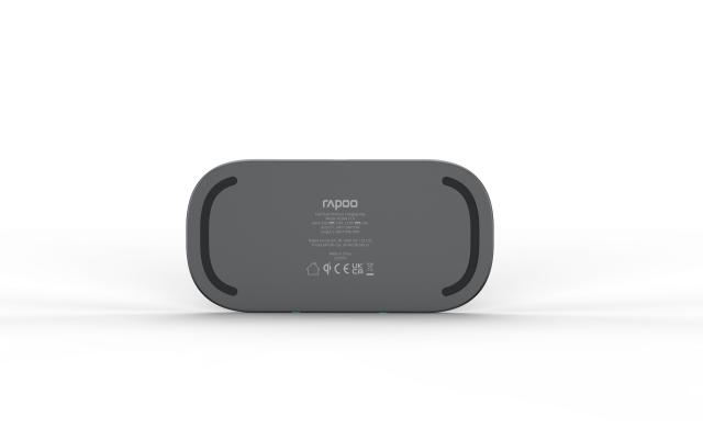 Wireless Dual Charging Pad RAPOO XC260, Qi, 7.5W/10W, Black 