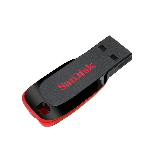 USB памет SanDisk Cruzer Blade, 16GB, USB 2.0, Черен-Червен
