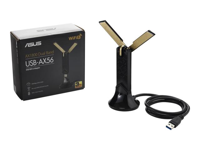 Wireless Adapter  ASUS USB-AX56U Dual Band AX1800 WiFi 6 802.11ax, USB 3.2 Gen1 