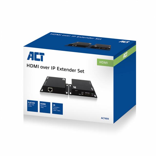 HDMI over IP extender set CATx up to 100 meter 
