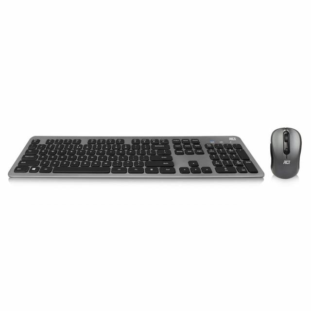 ACT Wireless Keyboard and Mouse set, USB-C/USB-A combi receiver