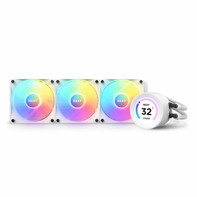 AIO Liquid Cooler NZXT Kraken Elite 360 RGB White, LCD Display 