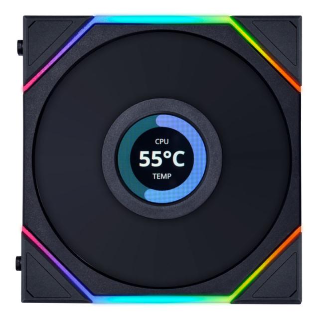 Fan Lian Li UNI FAN TL Reverse LCD 120mm - Black 