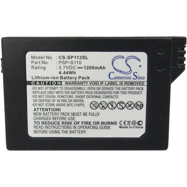 Батерия Cameron Sino, За плейстейшън Sony PSP-S110 PSP-2000, PSP-3000 CS-SP112SL, LiIon 3.7V, 1200mAh 