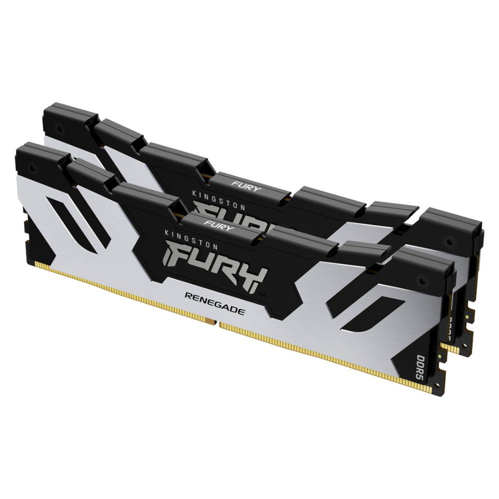 Памет Kingston Fury Renegade Silver 32GB(2x16GB) DDR5 6400MHz KF564C32RSK2-32