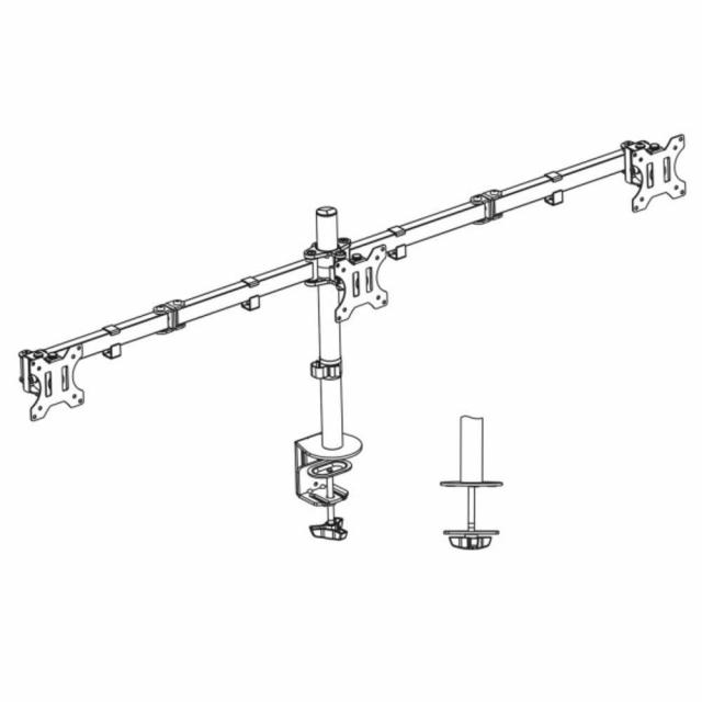 ACT Tripple monitor arm, black 