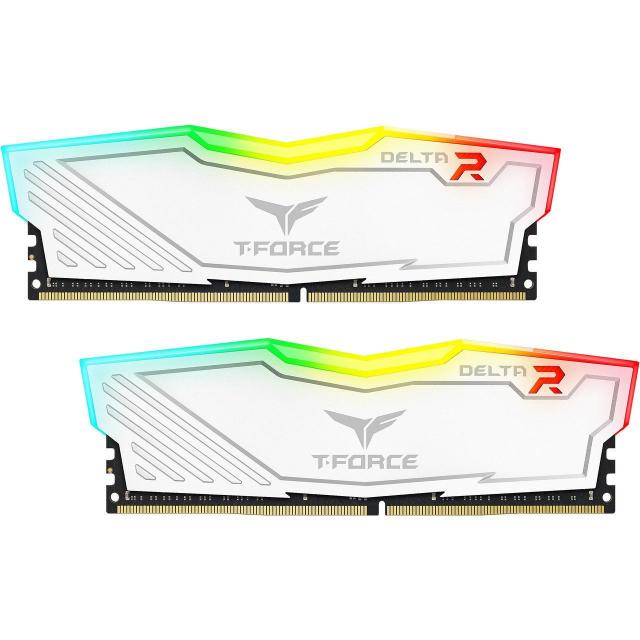 Memory Team Group T-Force Delta RGB White DDR4 - 16GB (2x8GB) 3200MHz CL16-18-18-38 1.35V