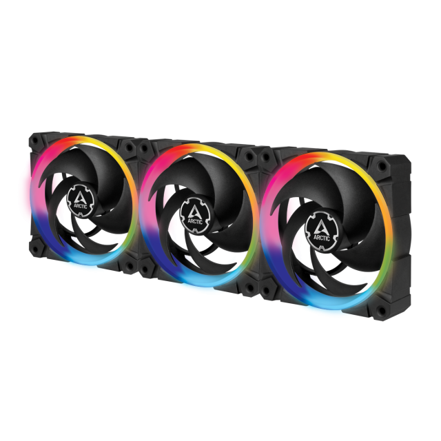 Fan ARCTIC BioniX P120 A-RGB Black 120mm 3 Fan Pack - Controller included 