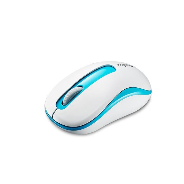 Безжична оптична мишка RAPOO M10 Plus, 2.4Ghz, USB, Син/Бял