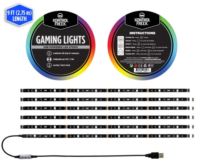 RGB Strip KontrolFreek Gaming Lights Kit, USB (2.74m) 