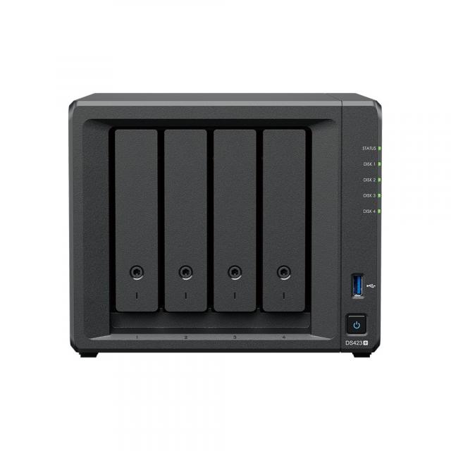 Мрежов сторидж Synology NAS DS423+, за 4 диска, Intel Celeron J4125, .2GB DDR4 