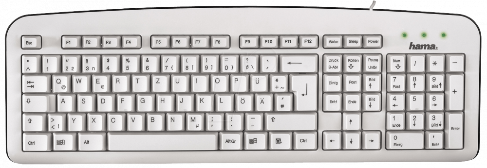Standard keyboard HAMA K210, White