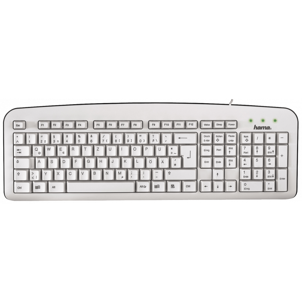 Standard keyboard HAMA K210, White