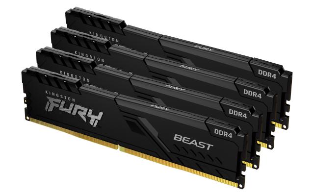 Memory Kingston FURY Beast 128GB(4x32GB) DDR4 3600MHz CL18 