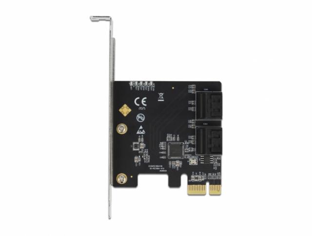 Delock 4 port SATA PCI Express x1 Card - Low Profile Form Factor 
