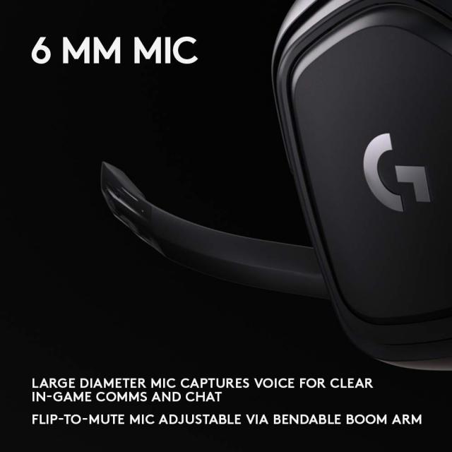 Gaming Earphone Logitech G432, Microphone, Black 