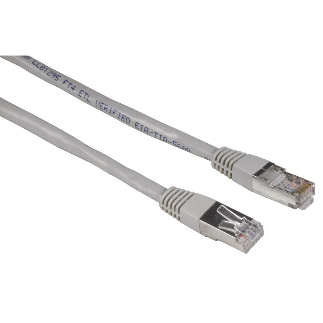 Мрежов кабел HAMA, 30592, CAT 5e, STP, RJ-45 - RJ-45, 3 m, Standard, Сив, булк опаковка