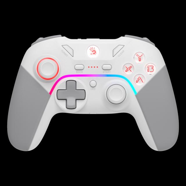 Gamepad A4tech Bloody GPW70, Dual-mode Wireless & Wired, RGB, White 