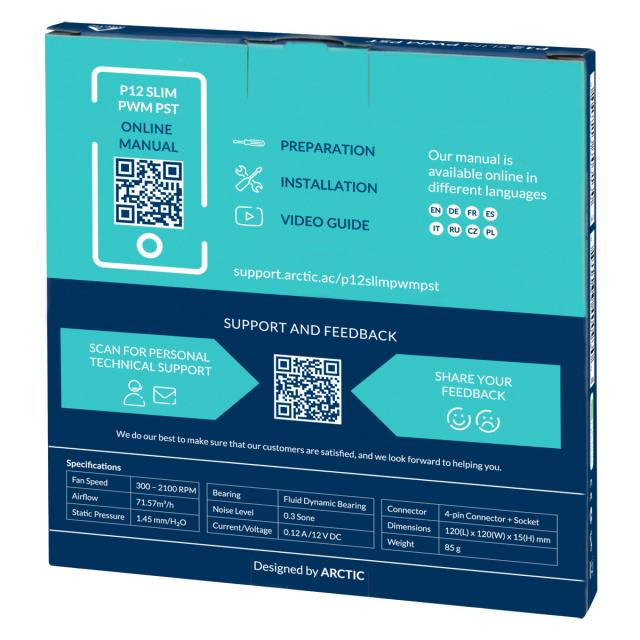 Вентилатор ARCTIC P12 SLIM PWM PST 