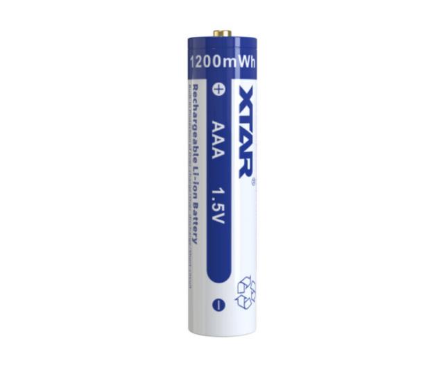 Rechargeable Battery LiIon 10440 AAA R03  1,5V 800mAh 4 pcs in PVC case  XTAR 