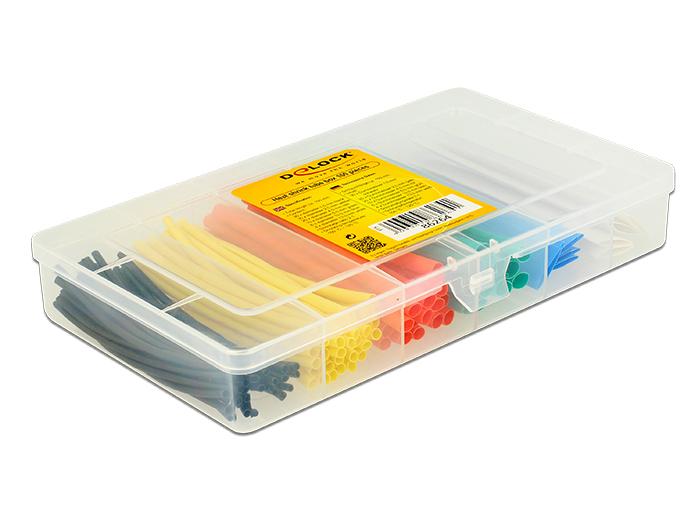 Delock Heat shrink tube box 100 pieces assorted colours