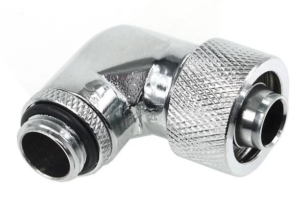 Alphacool 16/10 compression fitting 90° revolvable G1/4'', chrome 