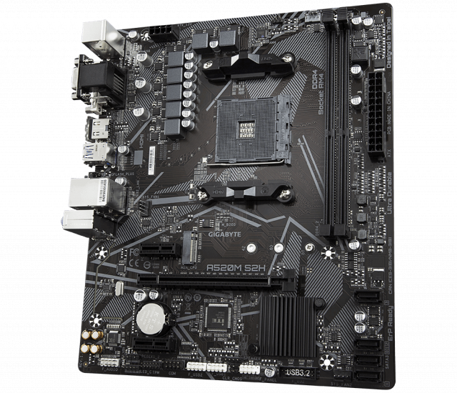 Дънна платка GIGABYTE A520M-S2H, Socket AM4 