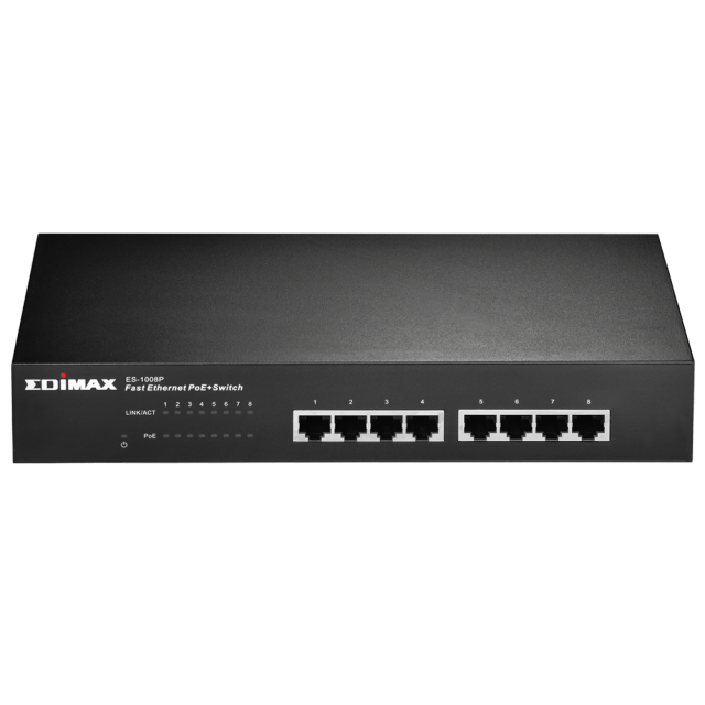 Switch EDIMAX ES-1008P, 8 Ports PoE, 10/100Mbps 