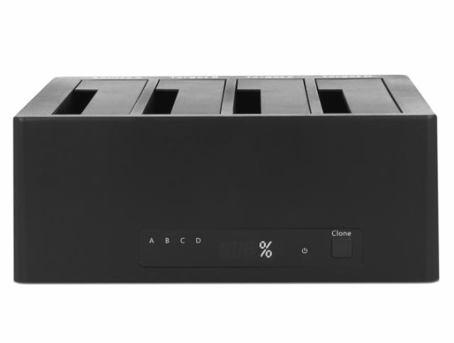 Delock SuperSpeed USB 5 Gbps Docking Station for 4 x SATA HDD / SSD with Clone Function 