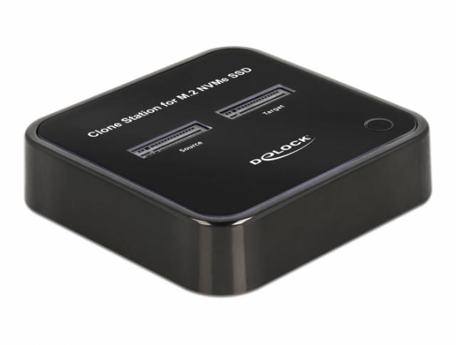 Външна стойка Delock M.2, 2 x M.2 NVMe, PCIe SSD, Функция клониране 