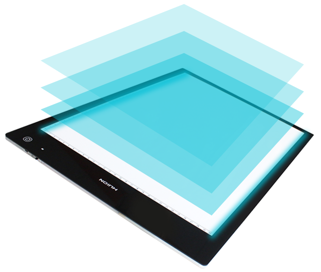 LED светеща подложка за рисуване HUION LED light pad L4S, USB, Черен 
