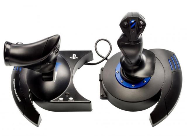 Жичен джойстик,  авиосимулатор Thrustmaster T.Flight Hotas 4  за PC / PS4, Черен 