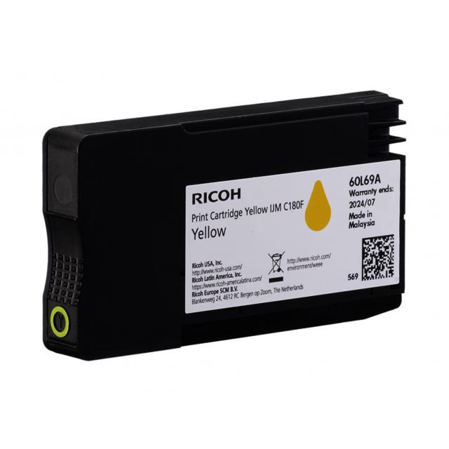 Касета с мастило RICOH IJM C180F, 1600 копия, Yellow