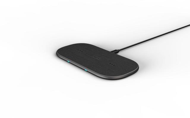 Wireless Dual Charging Pad RAPOO XC260, Qi, 7.5W/10W, Black 