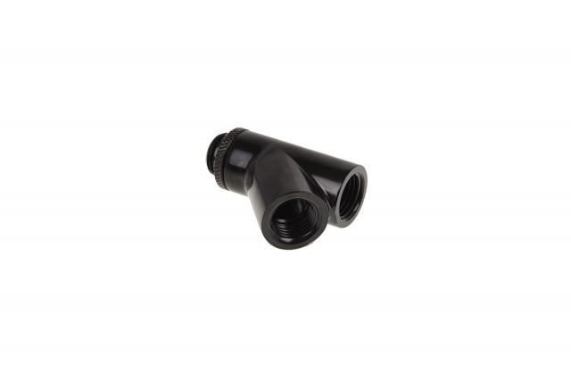 Alphacool Eiszapfen Y-connector 45° rotatable G1/4 outer thread to 2x G1/4 inner thread - deep black 