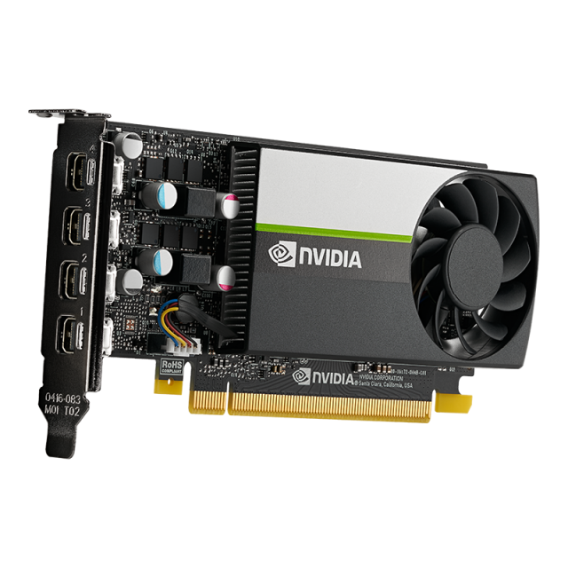 Graphic card PNY NVIDIA Quadro T1000, 4GB, GDDR6, 128 bit, miniDisplayPort 