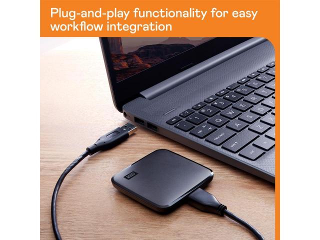 WD, Elements SE, Portable SSD, 2TB, USB 3.0, Black 