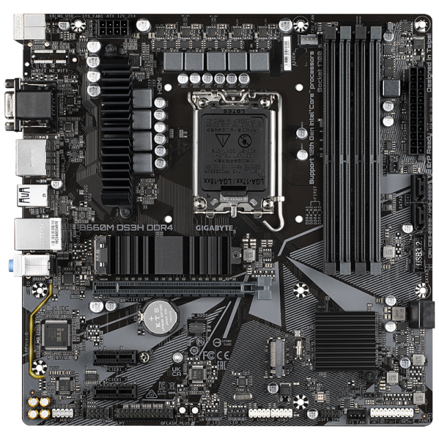 Дънна платка GIGABYTE B660M DS3H, socket 1700, mATX 