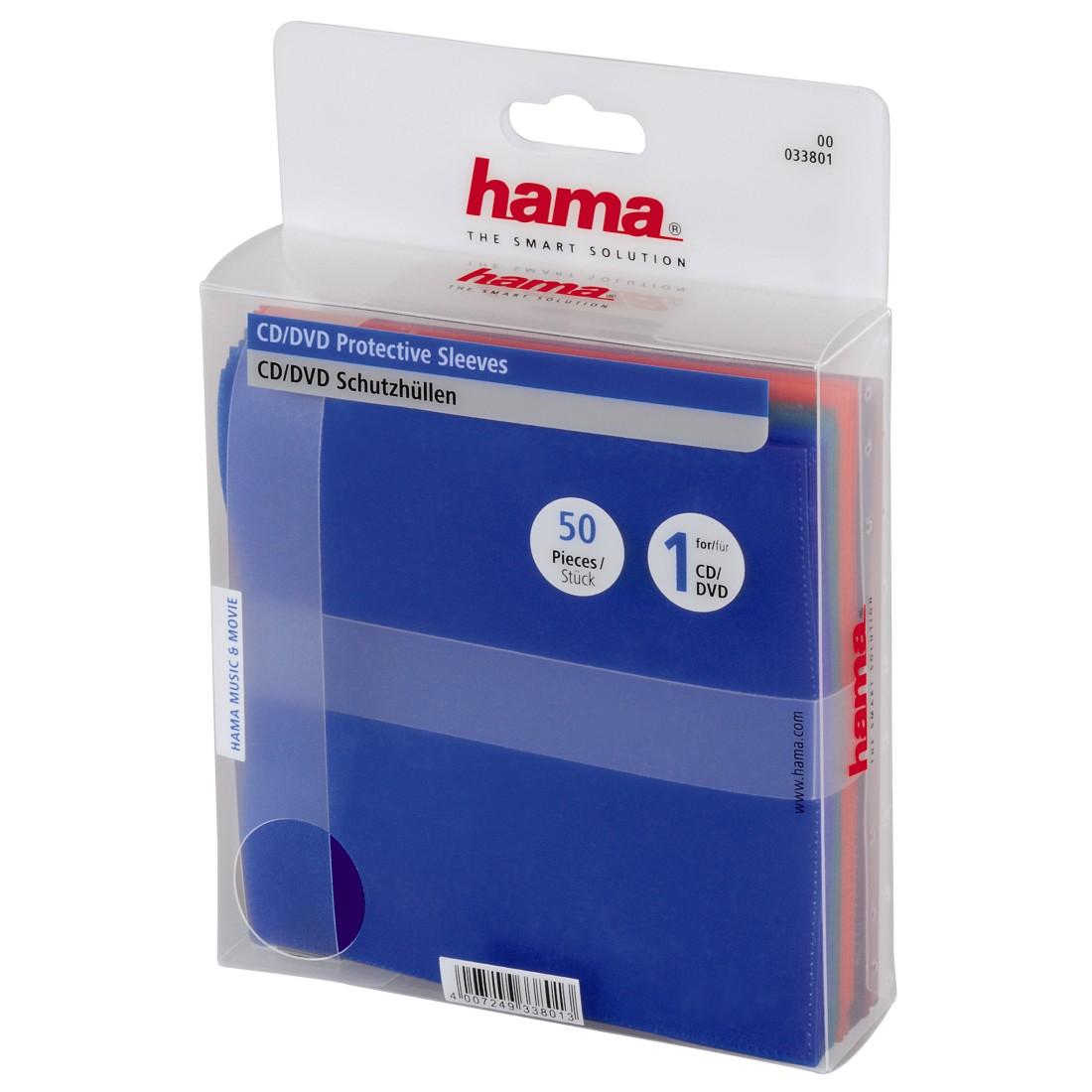 Полиетиленов плик CD- 100 бр.пакет HAMA, различни цветове