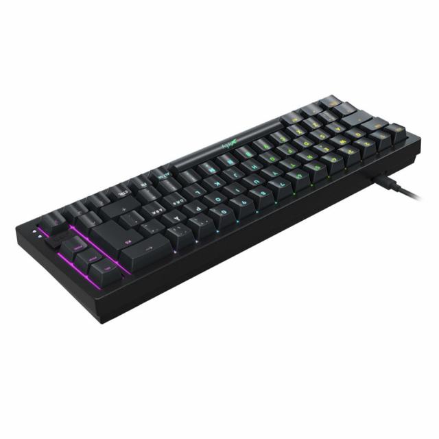 Геймърскa механична клавиатура XTRFY K5, 65% Hotswap, RGB подсветка, UK Layout Kailh Red, Черен 