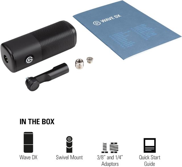 Dynamic XLR Microhpone Elgato Wave DX, Black 