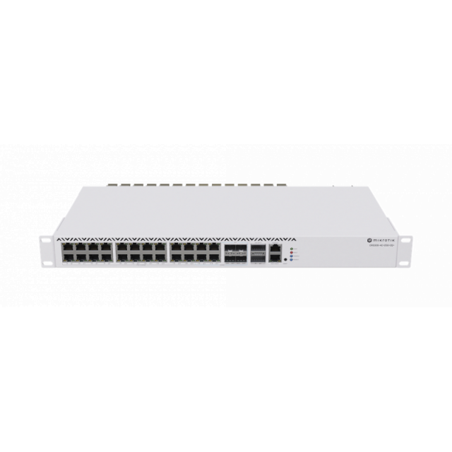 Суич Mikrotik CRS326-4C+20G+2Q+RM, 20x 2.5 Gigabit, 4x COMBO, 2x 40 Gigabit QSFP+ 