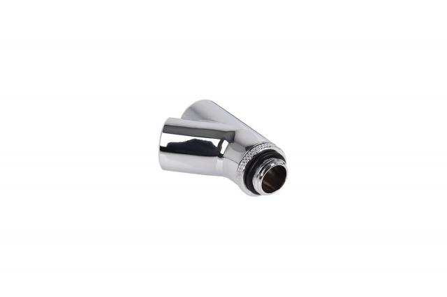 Alphacool Eiszapfen Y-connector 45° rotatable G1/4 outer thread to 2x G1/4 inner thread - chrome 